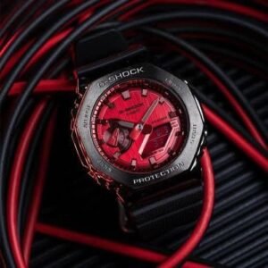 First Copy Gshock GM2100 Red Black All Working Inside With Original Box